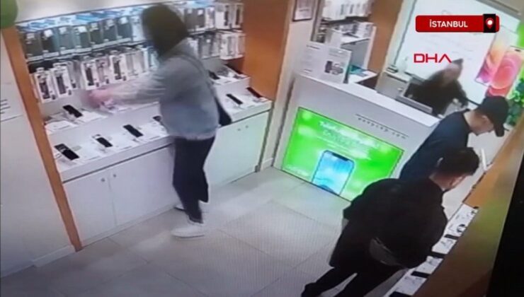 Pendik’te dükkandan cep telefonu çalıp kaçan kuşkulu