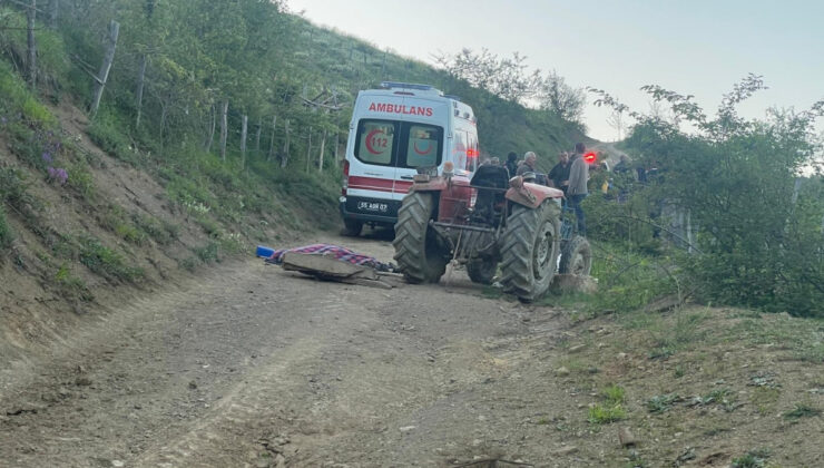 Samsun’da devrilen traktörün şoförü öldü