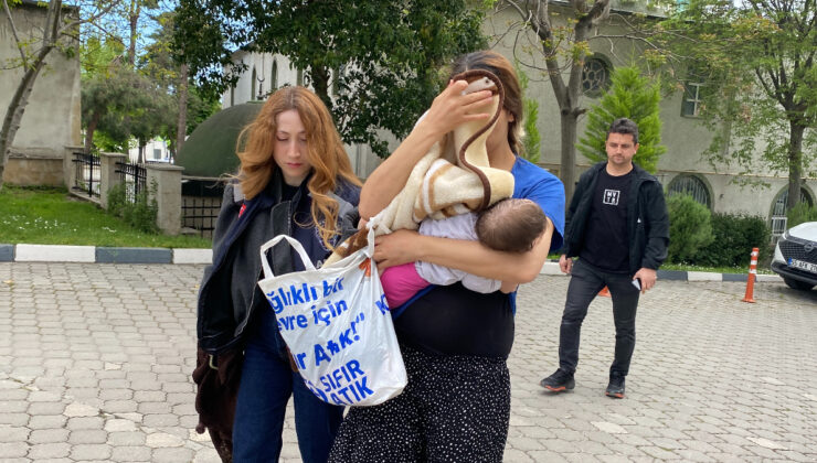 Samsun’da hırsızlık şüphelisi bebeğiyle yakalandı