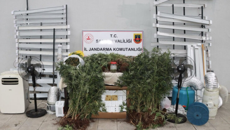 Samsun’da internette izlediği görüntülerle konutunu uyuşturucu serasına çevirdi