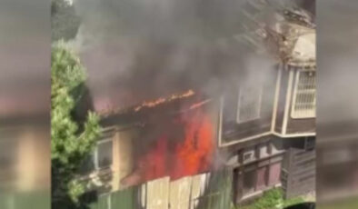 Sarıyer’de ahşap meskende yangın