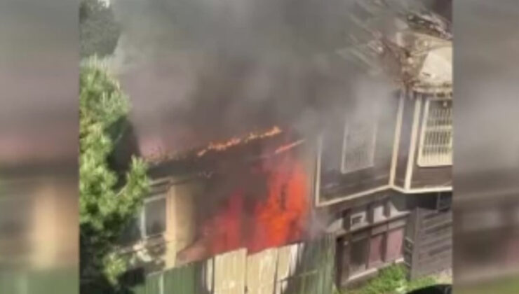 Sarıyer’de ahşap meskende yangın