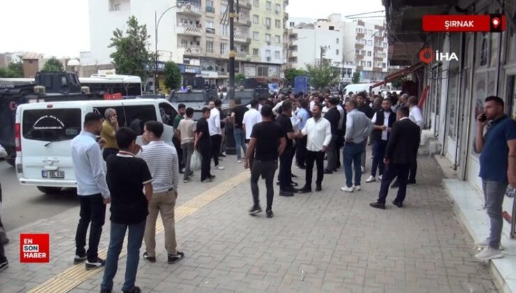 Şırnak’ta mahallede başlayan arbede caddeye taştı