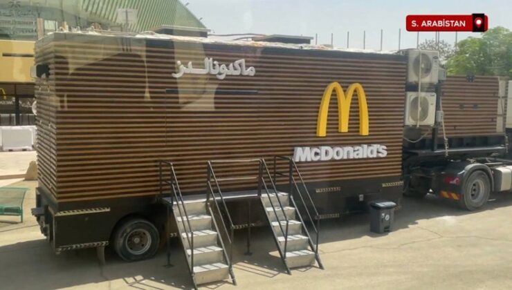 Suudi Arabistan Kraliyet Sarayı’na Trump için taşınabilir McDonald’s şubesi kuruldu