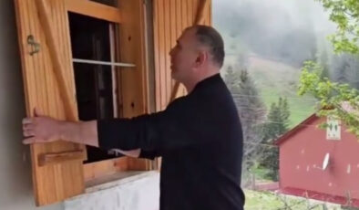 Trabzon’da belediye liderinin meskenine ayılar girdi