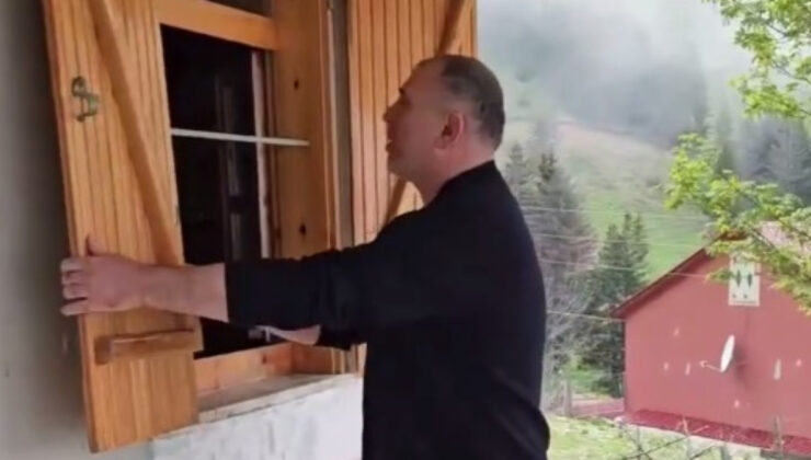 Trabzon’da belediye liderinin meskenine ayılar girdi