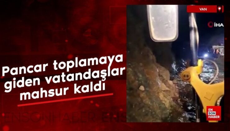 Van’da su düzeyi yükselince vatandaşlar mahsur kaldı