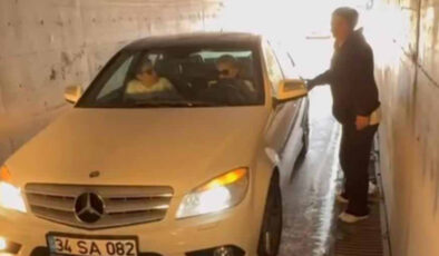 Yalova’da alt geçitte yol verme tartışması: Bayan şoför trafiği kilitledi