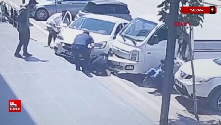 Yalova’da fren yerine gaza basarak lise öğrencisini arabanın altına aldı