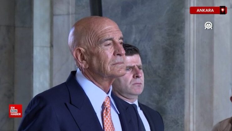 ABD’nin Ankara Büyükelçisi Tom Barrack’tan Anıtkabir’e ziyaret