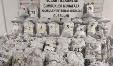 Ağrı’daki Gürbulak Gümrük Kapısı’nda 1 ton 870 kg uyuşturucu ele geçirildi