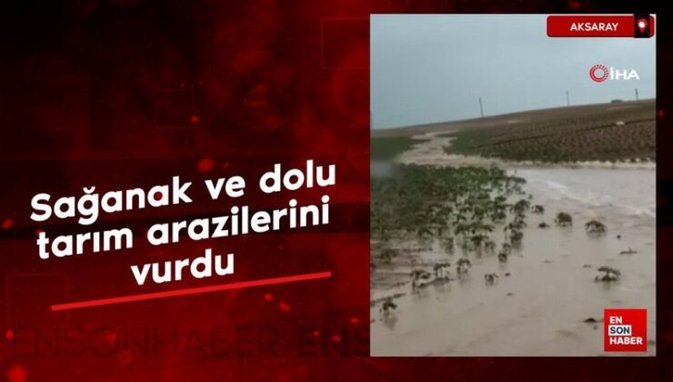Aksaray’da sağanak ve dolu tarım yerlerini vurdu