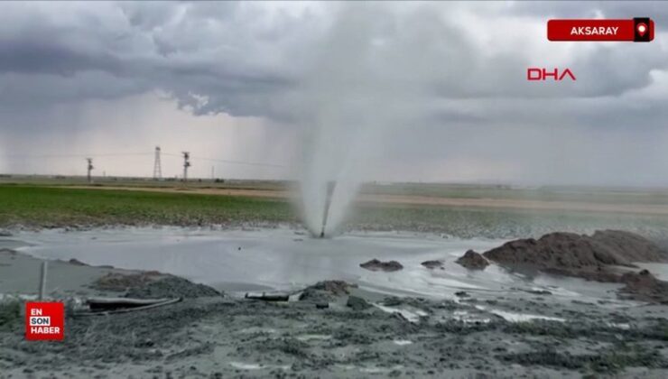 Aksaray’da tarlada sondaj kuyusundan karbondioksit gazı çıktı