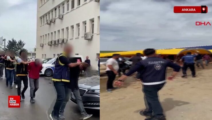 Ankara’da Kurban Pazarı’nda vazifeli polislere saldıran 12 saldırgan gözaltına alındı