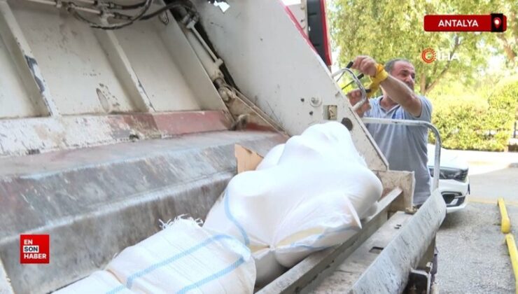 Antalya otogarında uygunsuz şartlarda taşınan 700 kilo peynir imha edildi