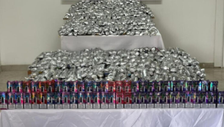 Antalya’da yol yardım çekicisinden 5 bin kaçak elektronik sigara çıktı