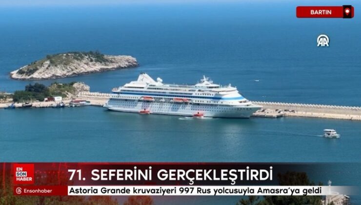Astoria Grande kruvaziyeri 997 Rus yolcusuyla Amasra’ya geldi
