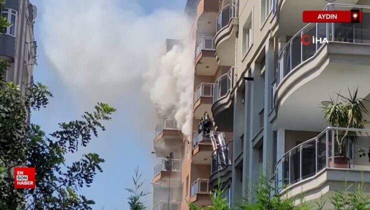 Aydın’da apartman yangını