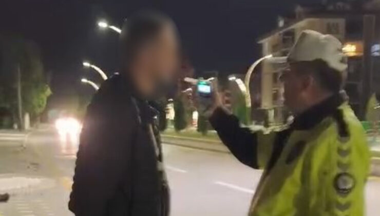Bolu’da polisten cezaya itiraz eden alkollü şoföre: Alkollü, eşek bile kullanamazsın