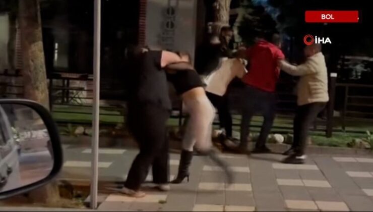 Bolu’da sokak ortasında hengame: Yumruklar havada uçuştu