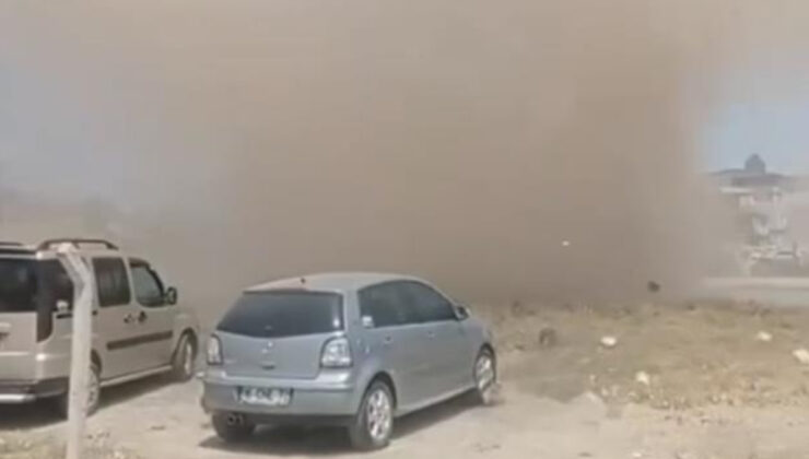 Bursa’da hortum paniği kameralara yansıdı