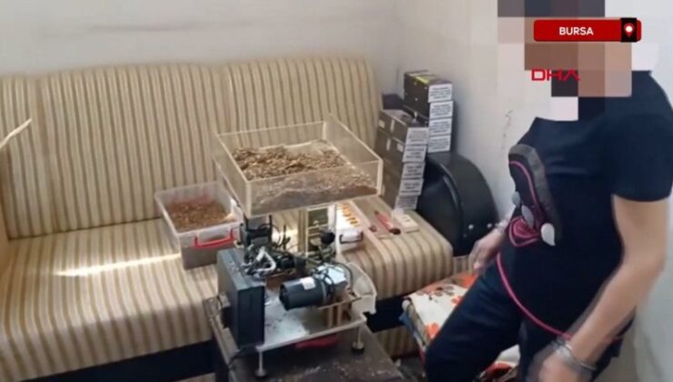 Bursa’da kaçak sigara üreten 4 şüpheliye gözaltı