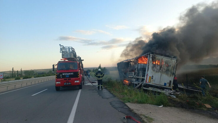 Çanakkale’de yanan tırın sürücüsü 3 promil alkol çıktı