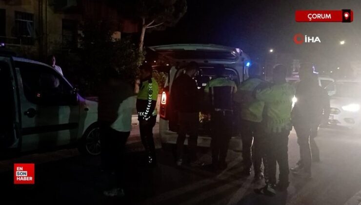 Çorum’da ehliyetsiz ve alkollü şoför polisten kaçamadı