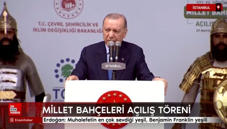 Cumhurbaşkanı Erdoğan: Muhalefetin en çok sevdiği yeşil, Benjamin Franklin yeşili