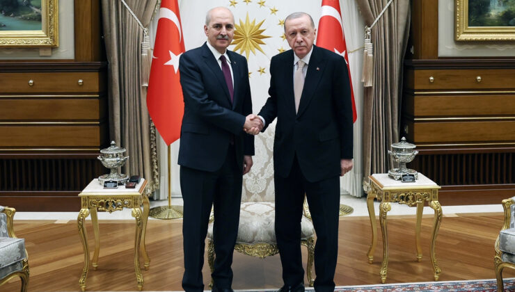 Cumhurbaşkanı Erdoğan, TBMM Başkanı Kurtulmuş’u kabul etti
