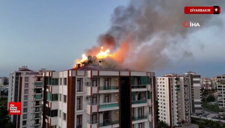 Diyarbakır’da 13 katlı binada yangın