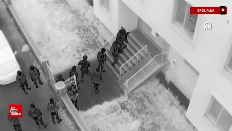 Erzurum’da 2,5 yıllık takiple gerçekleşen FETÖ operasyonunda 10 zanlı tutuklandı
