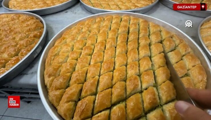 Gaziantepli baklavacılarda bayram telaşı başladı