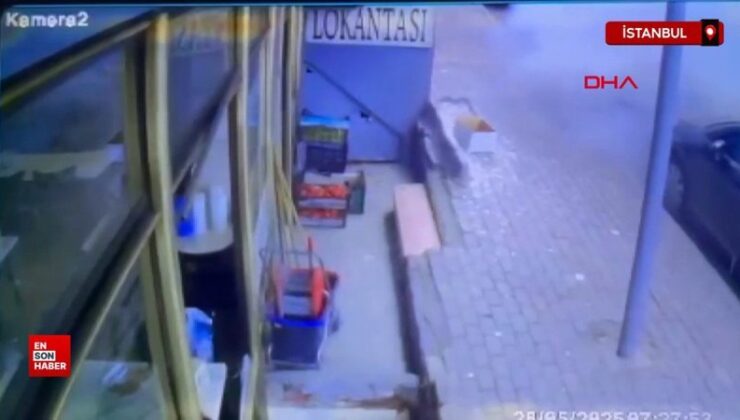 Güngören’de iş yerinde patlama: O anlar kamerada