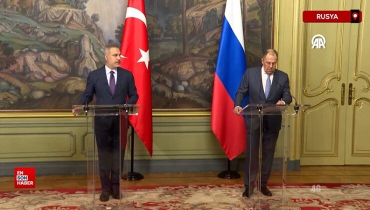Hakan Fidan, Sergey Lavrov ile ortak basın toplantısı düzenledi