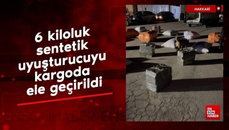Hakkari’de 6 kiloluk sentetik uyuşturucuyu kargoda ele geçirildi