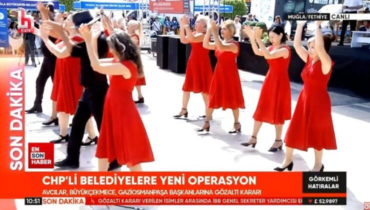 HALK TV canlı yayınında sirtaki gösteri