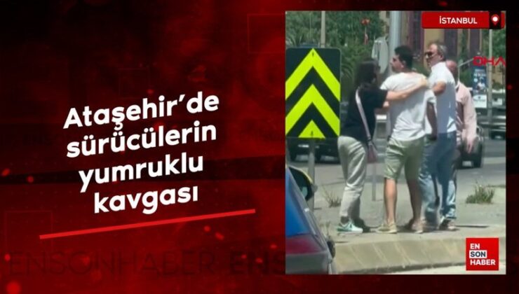 İstanbul Ataşehir’de şoförler birbirine girdi