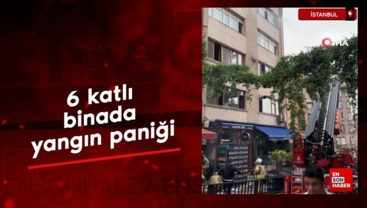 İstanbul Beyoğlu’da 6 katlı binada yangın paniği