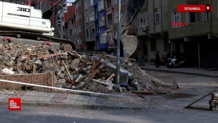 İstanbul’da denetimli yıkım sırasında bitişikteki bina hasar gördü
