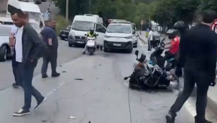İstanbul’da hafif ticari araçla motosiklet çarpıştı: 2 zabıta yaralandı