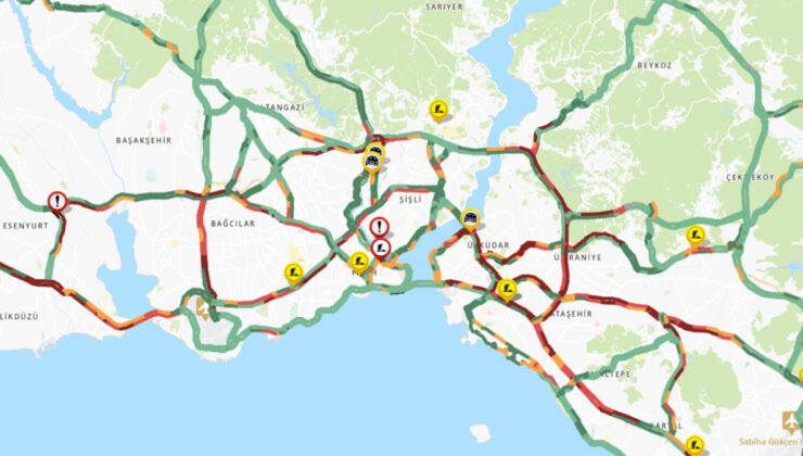 İstanbul’da haftanın birinci günü trafik yoğunluğu