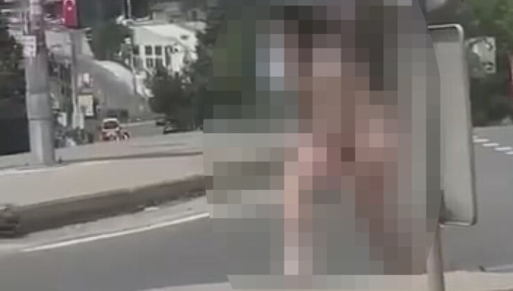 İstanbul’da sokakta çırılçıplak gezen bayan