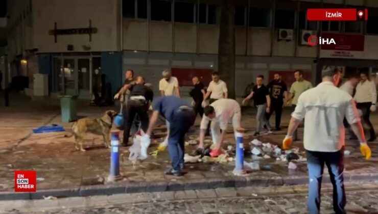 İzmir’de biriken çöpleri Lider Cemil Tugay topladı