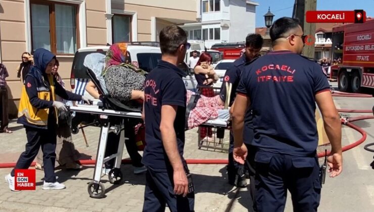 Kocaeli’de apartman yangınında yaşlı bayan kötülük geçirdi