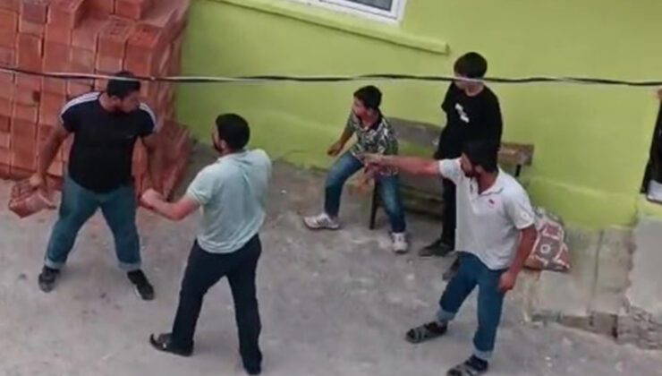 Kocaeli’de hengamede tuğlalar havada uçuştu