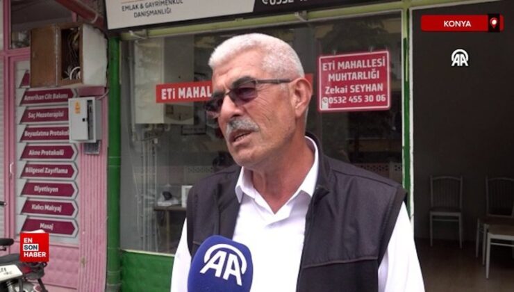 Konya’da kurayla muhtar olan Zekai Seyhan, seçilmenin sevincini yaşıyor