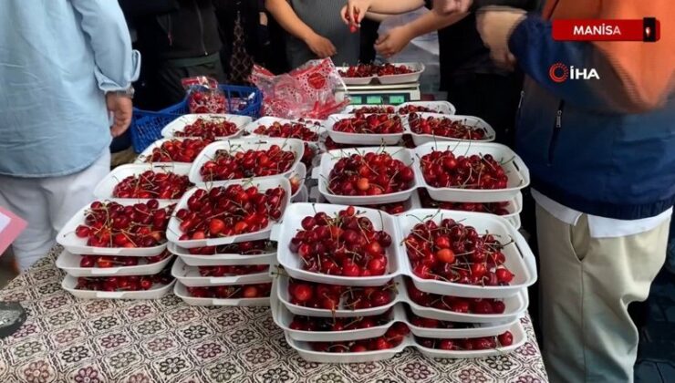 Manisa’da 10 dakikada 2 buçuk kilo kiraz yedi, altını kazandı