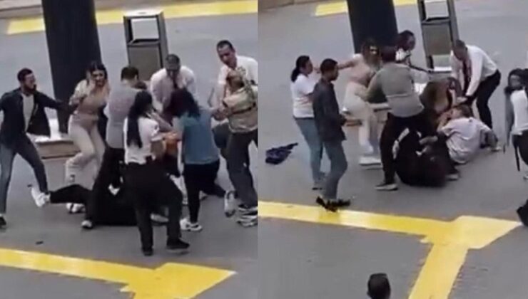 Mersin’de bayanlar tekme tokat arbede etti