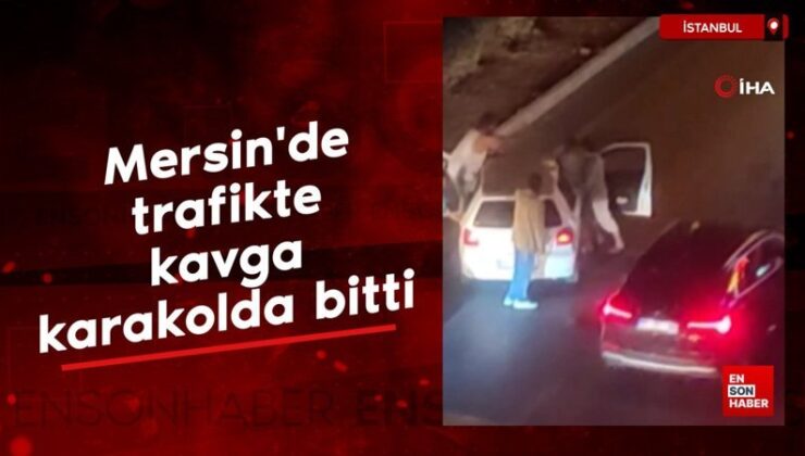 Mersin’de trafikte arbede karakolda bitti